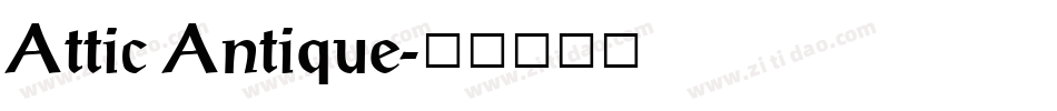 Attic Antique字体转换